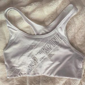 White PINK Sports Bra